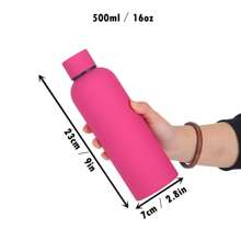 16oz Stainless Steel Elegant Slim Mouth Insulated Water Bottle, High-Quality Outdoor Portable Large Capacity Sports Water Cup, Customizable, 1pc Set Easy To Clean, Exquisite,High-Quality Custom,Personalized,Unique Ideal Gifts For Her Her,Boyfriend,Girlfriend,Dad,Mom,Family,Friends,Son,Daughter,School Students,Workers,Kids School,Home,Office