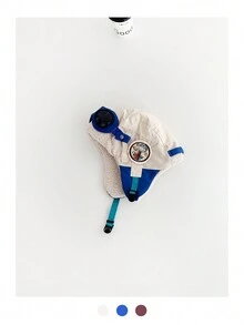 1 件飞行员帽，拼接设计，带可拆卸护目镜、护耳罩、保暖内衬、防风，适合滑雪、冬季骑行等户外运动 - 彩色 - 查看 13