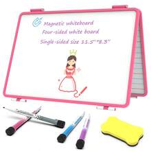 17英寸×11.5英寸便携式白板，书写板，磁性书写板，家用及办公书写板 - 粉色 - 查看 3
