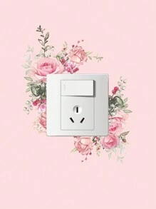 2 件简约素描花卉图案灯开关贴纸，牡丹玫瑰叶灯开关贴花插座装饰，自粘开关装饰贴花用于家居装饰，贴纸，墙贴花，乙烯基贴花，春季装饰品让您的家焕然一新，节日装饰贴纸礼物生日毕业 - 彩色 - 查看 13