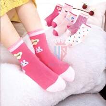 Kit 03 Pairs Of Printed Baby Socks For Girls And Boys - 彩色 - 查看 3