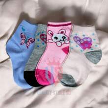 Kit 03 Pairs Of Printed Baby Socks For Girls And Boys - 彩色 - 查看 5