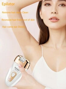 Kemei 新款脱毛器 KM-7102 电动脱毛器 无痛脱毛 女士体毛 腋毛 比基尼私密部位脱毛 女士足部磨毛器 光滑护肤套装 3 合 1 女士圣诞节或新年礼物 - 白色 - 查看 6