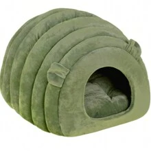 1 件毛毛虫形状猫狗屋，冬季温暖密封半封闭猫床，狗床，可洗狗猫床，温暖柔软的宠物洞窝（适合 8.8 磅以下的宠物） - 彩色 - 查看 13