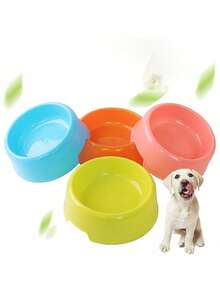 2 件装宠物用品批发塑料宠物碗狗猫食碗糖果色圆形 - 彩色 - 查看 8