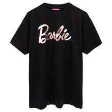 Camiseta oversize para mujer/señora (negro/rosa) - Negro - Ver 3