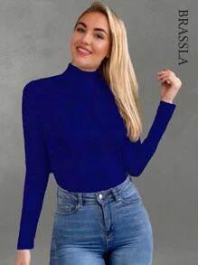 Camiseta termica cuello alto - Azul Marino - Ver 1