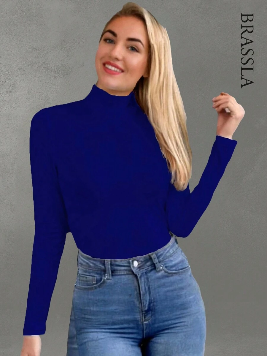 Camiseta termica cuello alto - Azul Marino - Ver 1