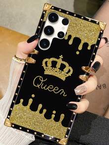 1 chiếc ốp lưng điện thoại chống sốc hình chữ nhật họa tiết vương miện vàng thời trang tương thích với Apple IPhone Galaxy - Nhiều màu - Xem 8