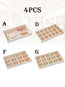 Hộp đựng trang sức nhung 9 chiếc, Khay trưng bày trang sức, Khay đựng đồ trang sức, Khay lưu trữ thanh lịch, Khay đựng đồ trang sức dạng lưới, Giá để đồ trang sức di động, Khay đựng đồ trang sức, Hộp đựng đồ trang sức, Ngăn kéo đựng đồ trang sức, Thích hợp đựng hoa tai, vòng cổ, vòng tay, nhẫn, Nhiều kích cỡ, Ngăn đựng đồ trang sức, Đồ trang trí Halloween, Đồ trang trí nhà cửa, Đồ trang trí Giáng sinh - Màu be - Xem 11