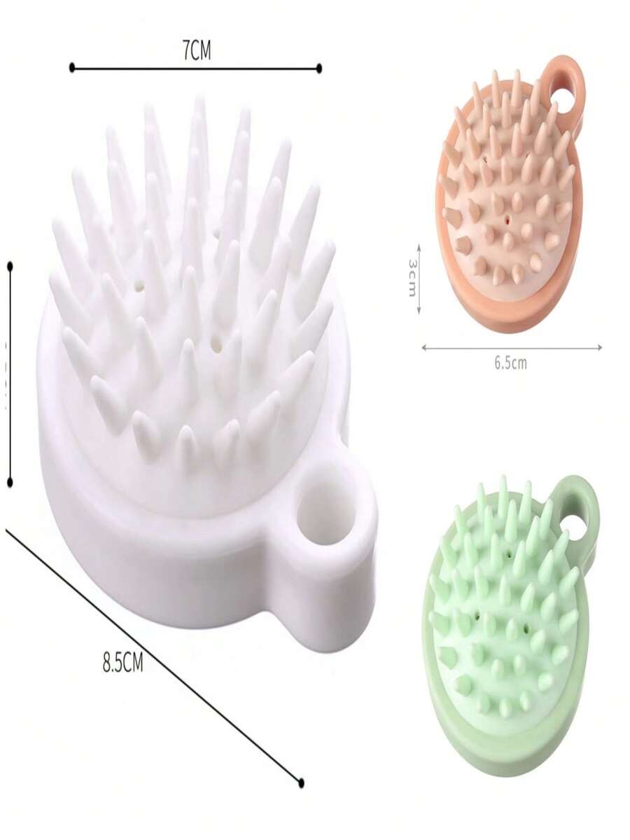 3 Pieces Massage Shampoo Brush Brush Brush Wash Massage Scalp Shampoo