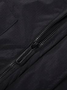 Giacca antivento con cappuccio da uomo, design alla moda a patchwork con tasche multiple, giacca casual per l'autunno