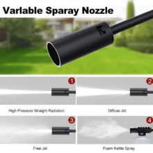 Cordless Pressure Washer For Fall Gift, FoamCannon Car Wash Tools,10m-Range CarCleaning Tool, Wireless Rechargeable WashingMachine For Car Floor Washing Watering, CarWashing Maintenance Tools, Detailing Tools ForCars - 黑色 - 查看 4