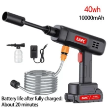Cordless Pressure Washer For Fall Gift, FoamCannon Car Wash Tools,10m-Range CarCleaning Tool, Wireless Rechargeable WashingMachine For Car Floor Washing Watering, CarWashing Maintenance Tools, Detailing Tools ForCars - 黑色 - 查看 5