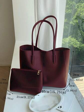 حقيبة يد 2 في 1 ، حقيبة كتف عادية للاستخدام اليومي مع مساحة للتخزين ، مناسبة للمدرسة ، حقائب عمل لافتة للنظر للنساءرمضان