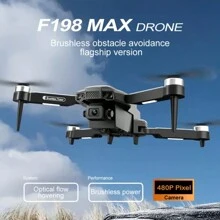 F198 Drone Toy, App Controlled, Brushless Motor For Stable Flight, HD Dual Camera, Optical Flow Hovering, Easy Operation With Gesture Photo, 4-Axis Flying Toy Gift - Multicolor - View 2