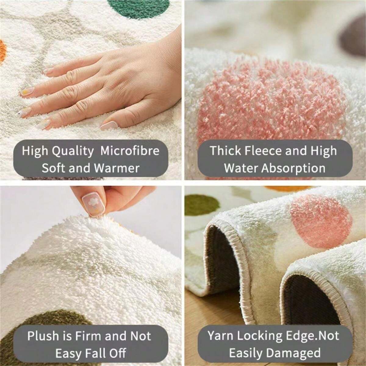 1pc Extra Soft Plush NonSlip Absorbent Large Area Floor Mat/Rug