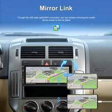 Single Din Car Radio With Apple Carplay Android Auto 6.86" HD Touchscreen Car Stereo With Bluetooth 5.0 FM Radio Support Mirror Link USB&Type-C Head Unit With Rear View Camera + Car Audio Remote Control - 6.9英寸 - 查看 6