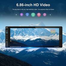 Single Din Car Radio With Apple Carplay Android Auto 6.86" HD Touchscreen Car Stereo With Bluetooth 5.0 FM Radio Support Mirror Link USB&Type-C Head Unit With Rear View Camera + Car Audio Remote Control - 6.9英寸 - 查看 7