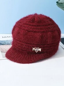 1pc Women's Knitted Hat, Thick With Brim For Winter, Breathable And Warm Knit Cap, Made Of Polyester, Hand Wash Or Dry Clean, Stretchy, Fashion Accessory - Multicolor - View 6