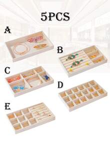 Hộp đựng trang sức nhung 9 chiếc, Khay trưng bày trang sức, Khay đựng đồ trang sức, Khay lưu trữ thanh lịch, Khay đựng đồ trang sức dạng lưới, Giá để đồ trang sức di động, Khay đựng đồ trang sức, Hộp đựng đồ trang sức, Ngăn kéo đựng đồ trang sức, Thích hợp đựng hoa tai, vòng cổ, vòng tay, nhẫn, Nhiều kích cỡ, Ngăn đựng đồ trang sức, Đồ trang trí Halloween, Đồ trang trí nhà cửa, Đồ trang trí Giáng sinh - Màu be - Xem 20