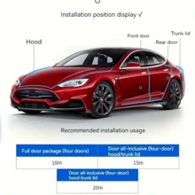 Dải viền cửa xe mạ crom 5m/196,85in, tấm bảo vệ cản sau có viền viền cuộn để chống trầy xước - Nhiều màu - Xem 8