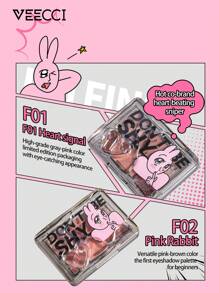 VEECCI Heart Signal Five-Color Eyeshadow Versatile Eye Makeup High-Grade Eyeshadow - F02 Pink Rabbit - 查看 2