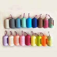 旅行便捷硅胶毛巾袋，户外运动速干硅胶透气毛巾套，适合多种尺寸毛巾套 - 彩色 - 查看 9