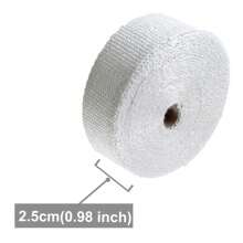 Exhaust Heat Wrap Roll Exhaust Pipe High Temperature Resistant Cloth For Car Motorcycle Fiberglass Heat Shield Tape With Stainless Ties-10M - 10M - View 8