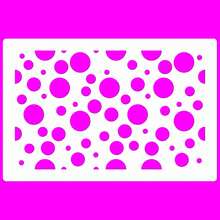 Stencil 12 X 18 Assorted Polka Dots Hollow Template For Painting On Fabric MDF Wood Wall Floor Paper T-Shirt Dishcloth - 白色 - 查看 5