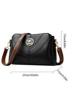 KAIDIFEINIROO 女士斜挎包 奢华软皮手提包和钱包 女士包包 设计师名牌 女士单肩托特包 - 黑色 - 查看 2