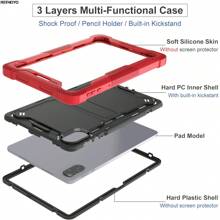 Funda de silicona resistente para tableta Honor Pad X9, carcasa híbrida de 11,5 pulgadas para PC, soporte a prueba de golpes, 2023 - Rosa - Ver 6