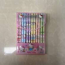 Sanrio 12 Packs Of Cute Hello Kitty Erasable Straight Pen, A High-Quality Writing Instrument With A Cute Cartoon Design, Perfect For Signatures And Stationery. - Multicolor - View 3