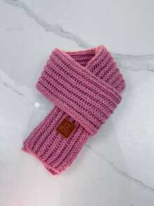 Children's Knitted Scarf For Autumn/Winter, Warm Korean Style Knitted Scarf For Boys & Girls, Baby Neck Warmer - Multicolor - View 23