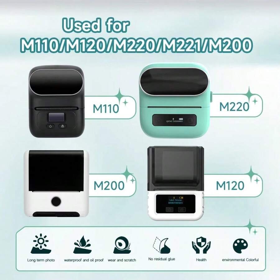 Transparent Labels For M110 M221 M220 M200 M120 Label Printer Square