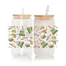 5 张/套 可爱圣诞树设计 UV DTF 转印贴纸 防水 3D DTF 浮雕水晶标签 16 盎司玻璃杯包装墙贴装饰贴纸贴在剪贴簿上 高品质剪贴簿材料防晒霜 DIY 装饰眼镜笔记本电脑手机壳冰箱电脑水瓶笔记本电脑规划师办公桌手工艺品贴纸时尚材料图案 - 彩色 - 查看 12