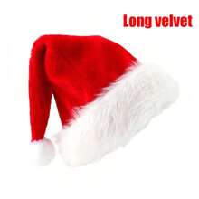 1 Stück rote Weihnachtsmütze Erwachsene Weihnachtsmütze, bequem und warm, Weihnachtsveranstaltung Krempe, unisex Weihnachten Urlaubshut, Neujahr Feiertage Party Weihnachtsfeier Partyzubehör - Verschiedenfarbig - Übersicht 17