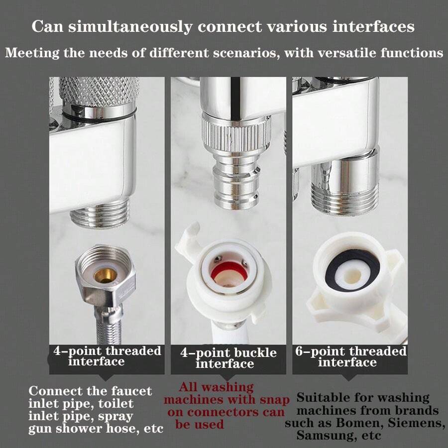 1pc Toilet Companion Spray Gun With 1 Inlet 2 Outlets Dual Control