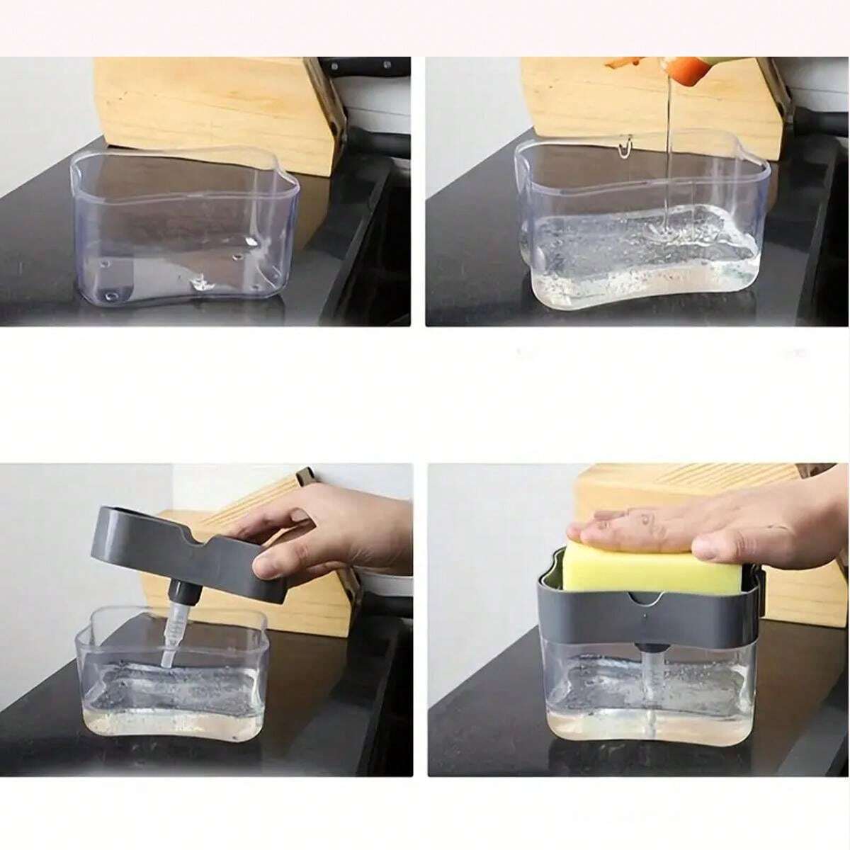 1pc Automatic Liquid Soap Dispenser Box With Refillable Container