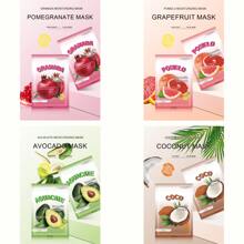 Mascarilla hidratante con esencia de blanqueamiento de frutas mixtas - Multicolor - Ver 6