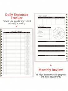 1pc Budget Planner, Simple Daily Weekly Monthly Budget Planner With Expense Tracker And Financial Analysis, Easy To Start, PINK Undated Financial Budget Planner With Period Goals, Back To School Supplies, Office Supplies - Nhiều màu - Xem 7