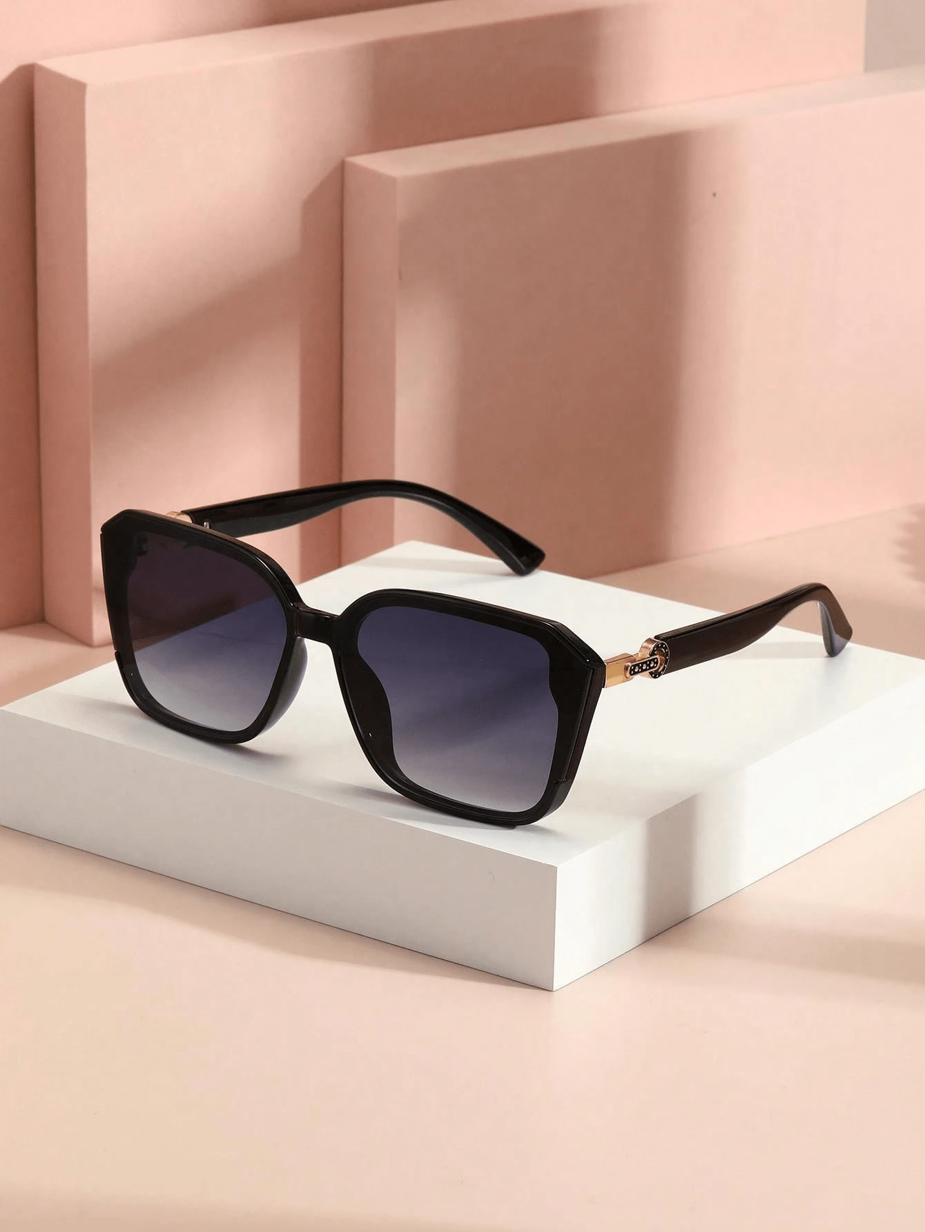 1 chiếc kính thời trang thường ngày gọng lớn thanh lịch dành cho nữ, đồ dùng du lịch & ngoài trời cần thiết, đồ dùng cơ bản hợp thời trang thu đông cho phụ nữ, trang phục công sở, quà tặng thường ngày Y2k - Nhiều màu - Xem 1