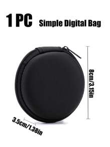 1个迷你数码包电子收纳包 - 完美收纳U盘、硬盘、耳机等！适用于耳机、数据线、充电器、EVA心形收纳包、防掉拉链包，适合居家收纳好物，旅行收纳，旅行必需品，健身、露营、度假必备，日常使用的旅行配件，约会、节日、返校、假期旅行，送给家人、朋友、恋人、旅行必备品，海滩、暑期学校配件用品，返校用品 - 彩色 - 查看 10