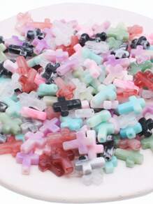 Assorted Varieties Of 12x15.5mm Acrylic Cross Pendants With 20/50 Pcs - Multicolor - View 2