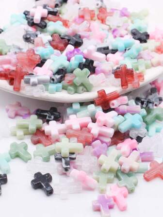 Assorted Varieties Of 12x15.5mm Acrylic Cross Pendants With 20/50 Pcs