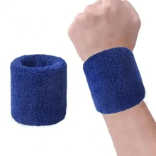 1 Pair Of Sweat-Absorbent, Breathable Sports Wristbands For Exercise, Football, Basketball, Running Gym Accessories