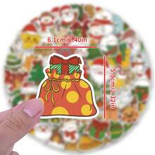 102 张圣诞贴纸乙烯基美学贴纸，适用于剪贴簿、日记、笔记本电脑、保险杠、滑板、水瓶、电脑、手机、卡通、安全帽、汽车贴纸和贴花 - 彩色 - 查看 2