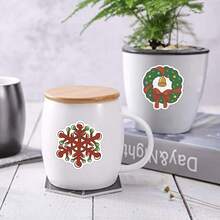 102 张圣诞贴纸乙烯基美学贴纸，适用于剪贴簿、日记、笔记本电脑、保险杠、滑板、水瓶、电脑、手机、卡通、安全帽、汽车贴纸和贴花 - 彩色 - 查看 10