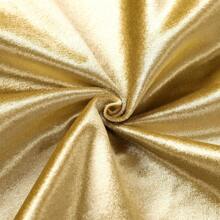 4 件套装饰垫套纯色柔软天鹅绒枕套带隐形拉链方形抱枕套适用于沙发汽车露台卧室客厅 45x45 厘米黑色 - 金色 - 查看 3