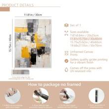 1 件带框抽象帆布印刷海报，黄色和灰色色块帆布墙艺术，艺术品墙画适用于浴室卧室办公室客厅墙壁装饰，家居装饰海报，墙壁艺术，房间装饰用品 - 彩色 - 查看 20